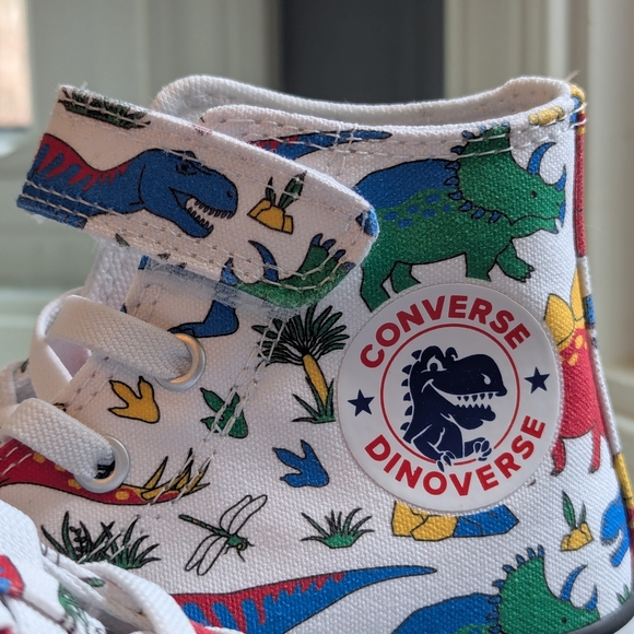 Converse Chuck Taylor All Star Dino Party Easy-On Little Kids Sneakers - Picture 2 of 6